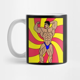 Retro Bodybuilding Lifting Weights Mug